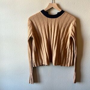 10 Crosby Derek Lam | Camel & Navy Sweater
